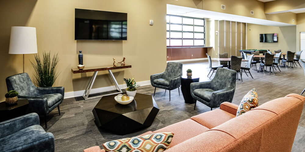 Clubroom at The Grant Apartments in Omaha, NE