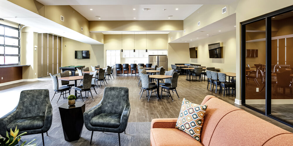 Clubroom at The Grant Apartments in Omaha, NE