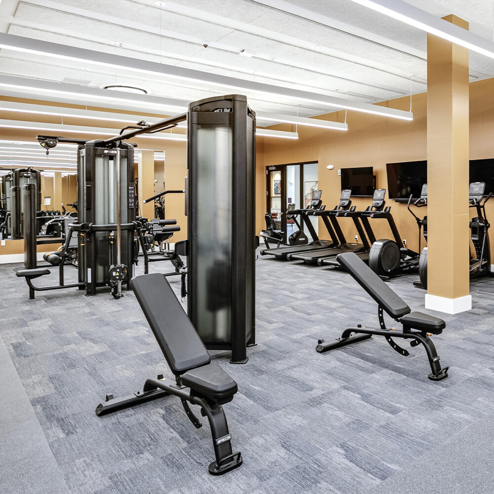 Fitness Center at The Grant Apartments in Omaha, NE
