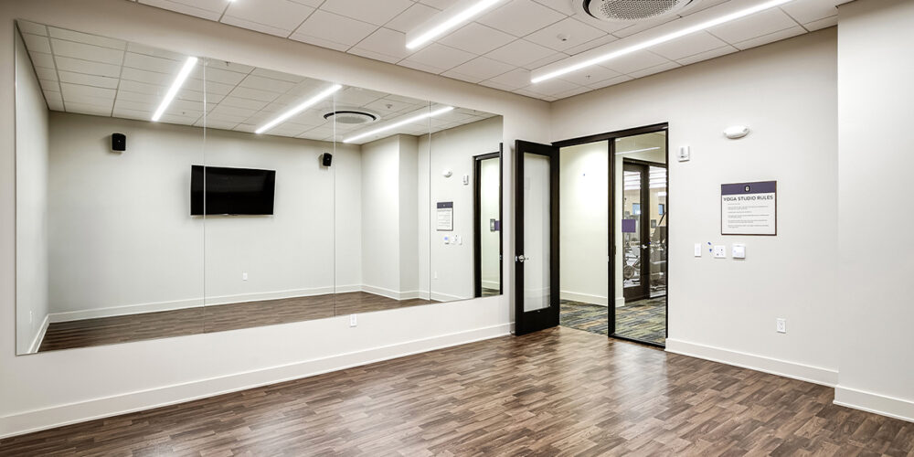 Yoga Room at The Grant Apartments in Omaha, NE
